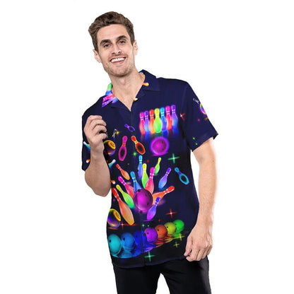 Neon Storm Bowling Hawaiian Shirt For Men Women HO4742