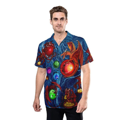 Amazing Thunder Bowling Dragon Colorful Hawaiian Shirts HO4736