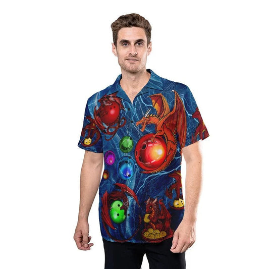 Amazing Thunder Bowling Dragon Colorful Hawaiian Shirts HO4736