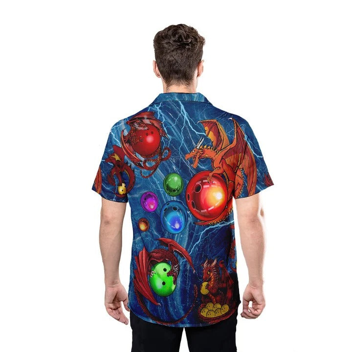 Amazing Thunder Bowling Dragon Colorful Hawaiian Shirts HO4736