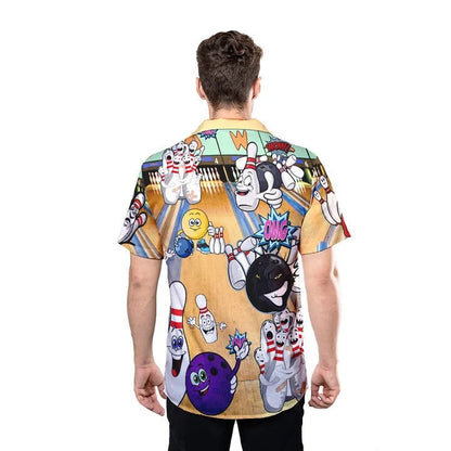 Funny Bowling Hawaiian Shirt Men Women, Cute Hawaiian Shirt All Over Printed Bowling Pattern HO4723