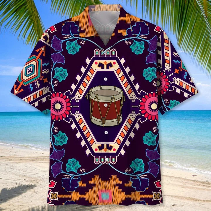 Drums Tropical Hawaiian Shirt, Aloha Beach Shirts For Drummer, Cool Hawaiian Shirt For Drum Lovers HO4815