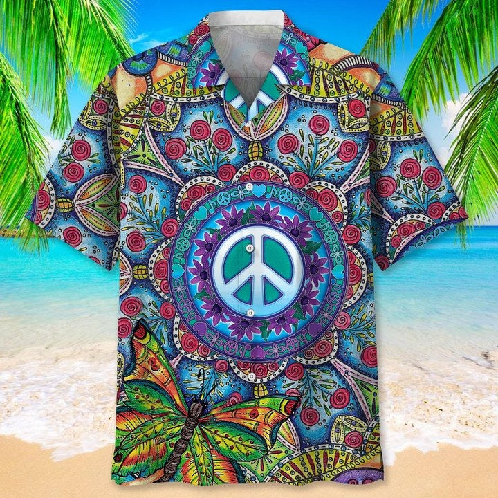 Hippie Bohemian Hawaii Shirt, 3D All Over Print Hawaiian Hippie Shirt, Hippie Gifts For Him, Her, Hawaiian Hippie HO4820