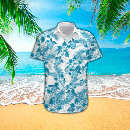 Sea Turtle Hawaiian Shirt, Hawaiian Shirts for Men Short Sleeve Aloha Beach Shirt HO3452