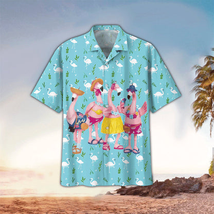 Flamingo Hawaii Shirt, Flamingo Hawaiian Shirt For summer, Flamingo Lovers HO2201