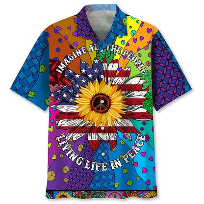 Hippie Abstract Hawaiian Shirts For Men And Woman, Summer Aloha Beach Shirt, Hippie Hawaiian Shirt HO4825