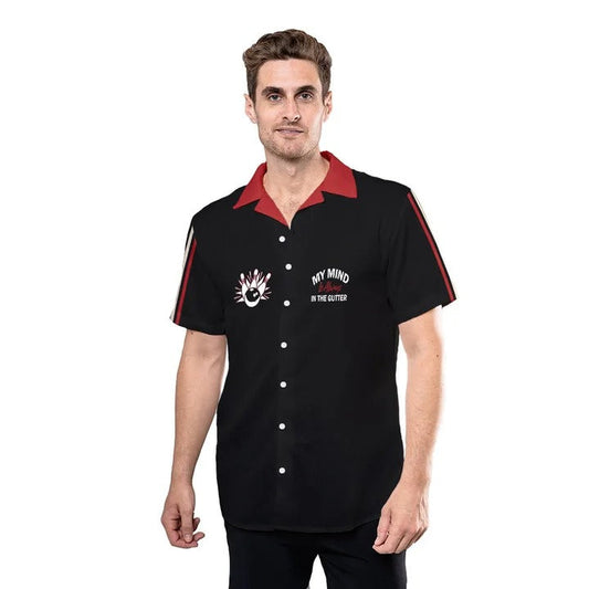 Funny Bowling Hawaiian Shirt, My Mind In The Gutter Bowling Hawaii Shirt For Adult HO4731