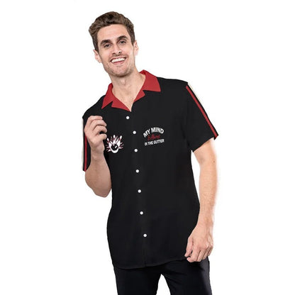 Funny Bowling Hawaiian Shirt, My Mind In The Gutter Bowling Hawaii Shirt For Adult HO4731