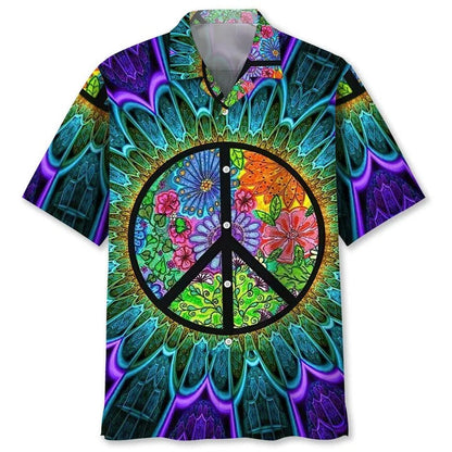 Hippie Abstract Hawaiian Shirts For Men And Woman, Summer Aloha Beach Shirt, Hippie Hawaiian Shirt HO4825
