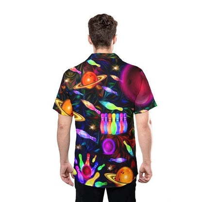 Space Bowling Strike The Universe Hawaiian Shirt, Summer Hawaii Shirt For Bowling Lovers HO4749
