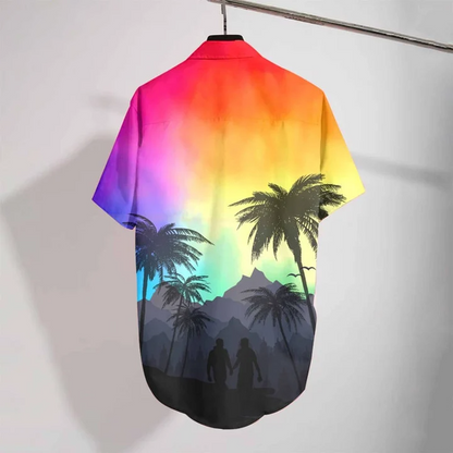 Beach Shirt Lgbt Pride Hawaiian 3D Men Shirt For Lgbt Community, Queer Lgbt, Lgbt History Month HO4523