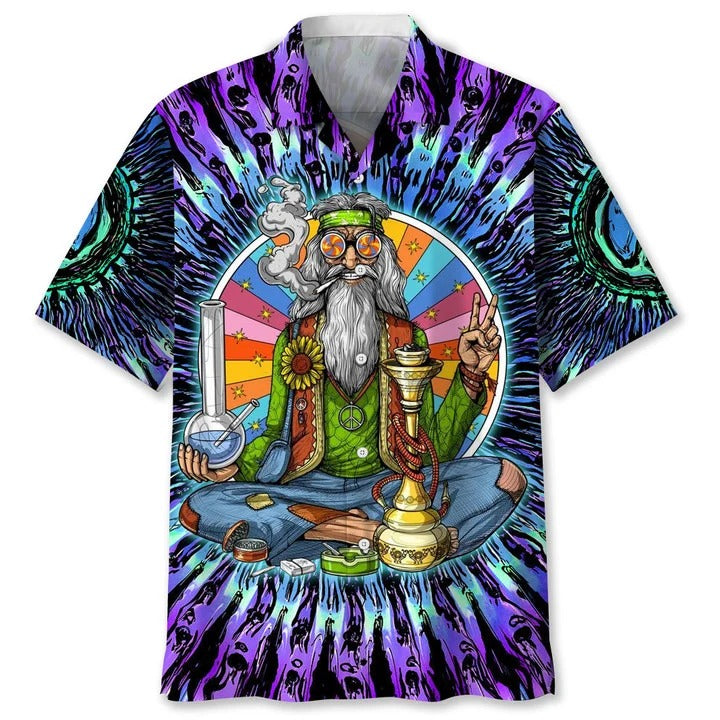 Hippie Abstract Hawaiian Shirts For Men And Woman, Summer Aloha Beach Shirt, Hippie Hawaiian Shirt HO4825