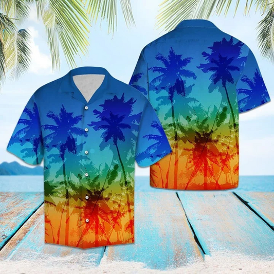 Beach Shirt Lgbt Coconut Palm Hawaii Shirt , Pride Hawaiian Shirt HO4616