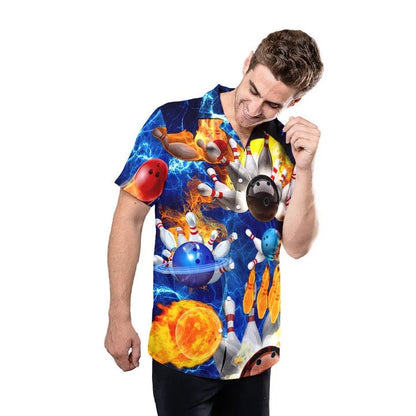 Bowling Hawaiian Shirt For Men Women, 3D All Over Printed Bowling Hawaii Aloha Shirt HO4726