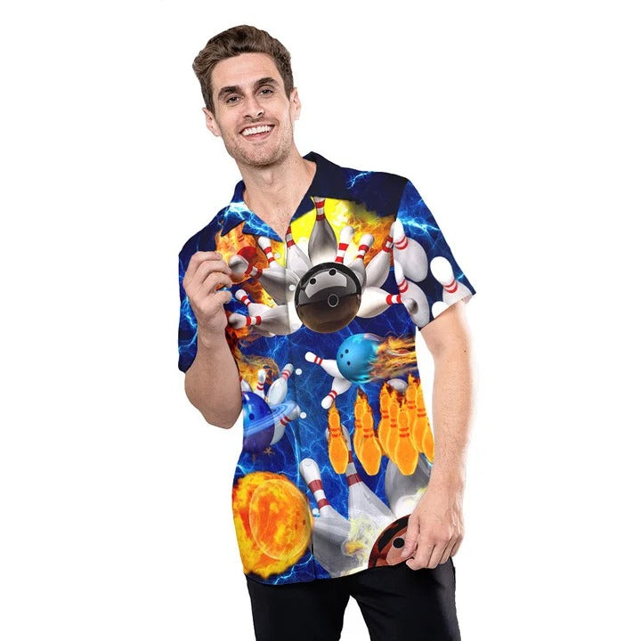 Bowling Hawaiian Shirt For Men Women, 3D All Over Printed Bowling Hawaii Aloha Shirt HO4726