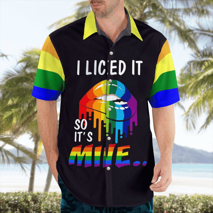 Lgbt Pride I Licked It Hawaiian Shirt, Gift foe couple LGBT HO1434