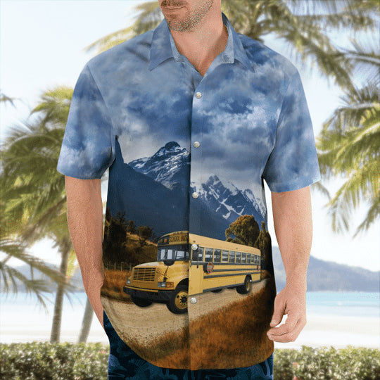 Bus Hawaiian Shirt, Cool Bus Shirt, Summer Gift for School bus Driver HO0513
