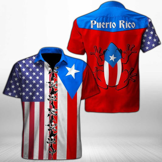 Puerto Rico Frog Hawaiian Shirt for men and women HO2890