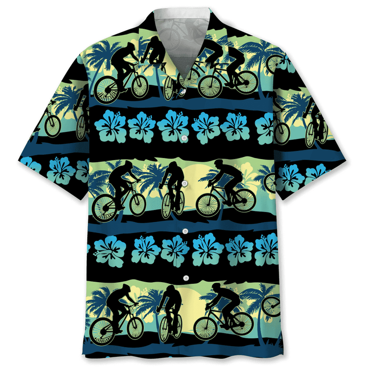 Cycling Nature Beach Hawaiian Shirt, Funny Cycling Shirt, Cycling Shirt, Cyclist Shirt, Bicycle Gift, Biking Gift, Bike Gift HO2960