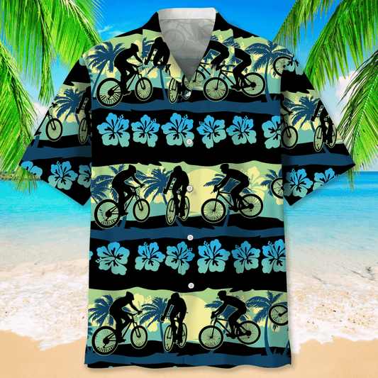 Cycling Nature Beach Hawaiian Shirt, Funny Cycling Shirt, Cycling Shirt, Cyclist Shirt, Bicycle Gift, Biking Gift, Bike Gift HO2960