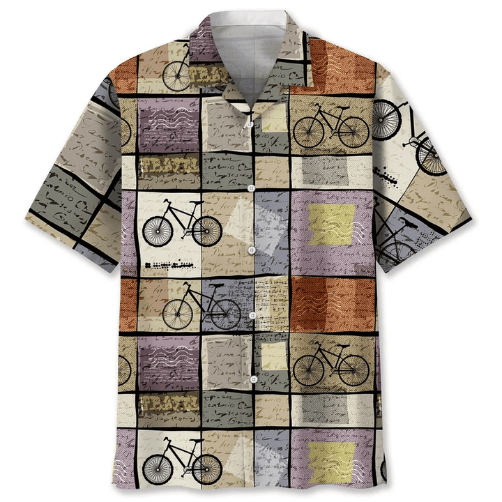Cycling Retro Travel Hawaiian Shirt, Funny Cycling Shirt, Cycling Shirt, Cyclist Shirt, Bicycle Gift, Biking Gift, Bike Gift HO2962