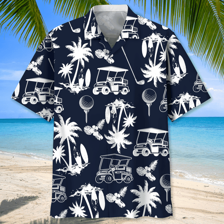 Golf Black Hawaiian Shirt for Men, Golf life shirt, Golf player gifts HO2968