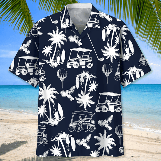 Golf Black Hawaiian Shirt for Men, Golf life shirt, Golf player gifts HO2968