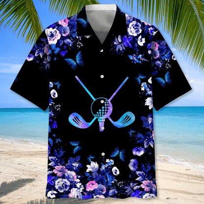 Golf Black Hawaiian Shirt for Men, Golf life shirt, Golf player gifts HO2968