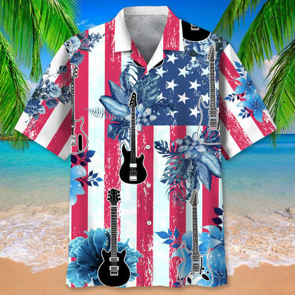 Guitar Usa flag Nature Hawaiian Shirt for men and women, Guitar Player Shirt, Gift for Guitarist, Guitarist T-Shirt, Guitar Player Gift HO2980