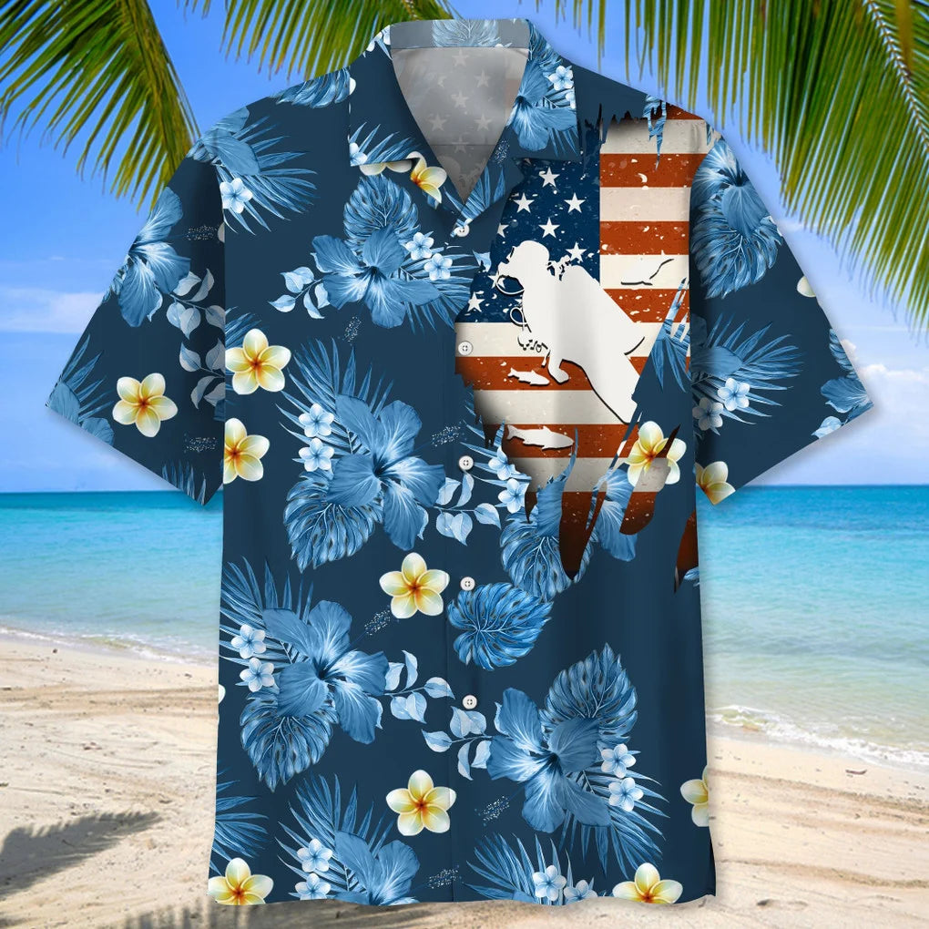 Scuba Diving Nature Hawaiian Shirt for Men, Scuba Diving life shirt, Scuba Diving gifts HO2971