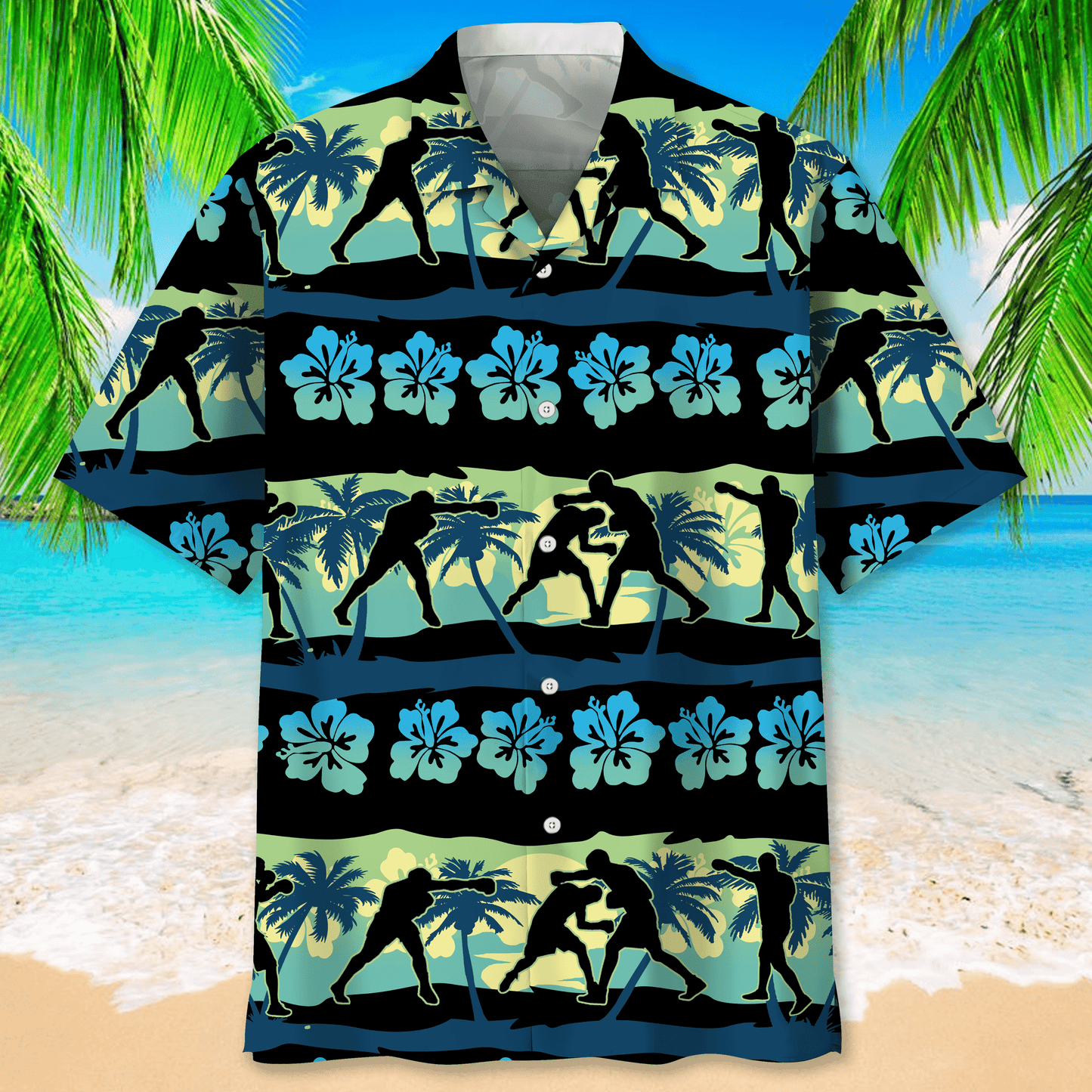 Boxing Nature Flower Hawaiian Shirt for Men, Boxing player shirt, Boxing gifts HO2974