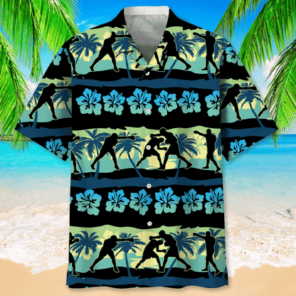 Boxing Nature Flower Hawaiian Shirt for Men, Boxing player shirt, Boxing gifts HO2974