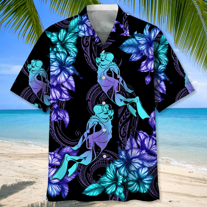 Scuba Diving Nature Hawaiian Shirt for Men, Scuba Diving life shirt, Scuba Diving gifts HO2971