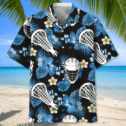 Lacrosse Usa Nature Hawaiian Shirt for Men, Lacrosse life shirt, Lacrosse player gifts HO2970