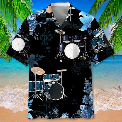 Drum Usa Hawaiian Shirt, Drum Nature Flower Hawaiian Shirt for men HO2976
