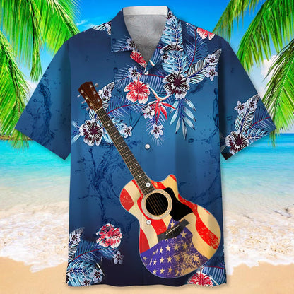 Guitar Usa flag Nature Hawaiian Shirt for men and women, Guitar Player Shirt, Gift for Guitarist, Guitarist T-Shirt, Guitar Player Gift HO2980