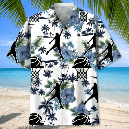 Basketball Hawaiian Nature Hawaiian Shirt for Men, Basketball player shirt, Basketball gifts HO2973