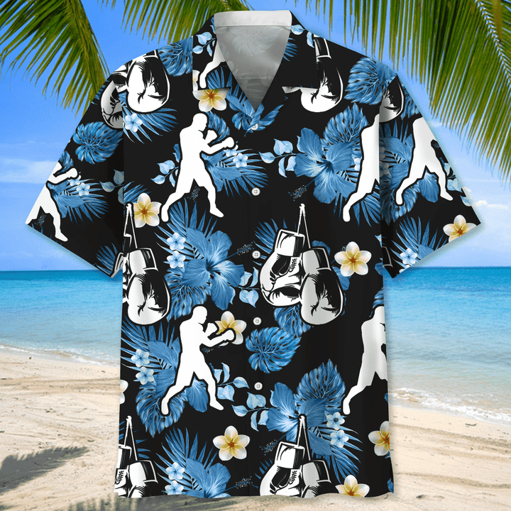 Boxing Nature Flower Hawaiian Shirt for Men, Boxing player shirt, Boxing gifts HO2974