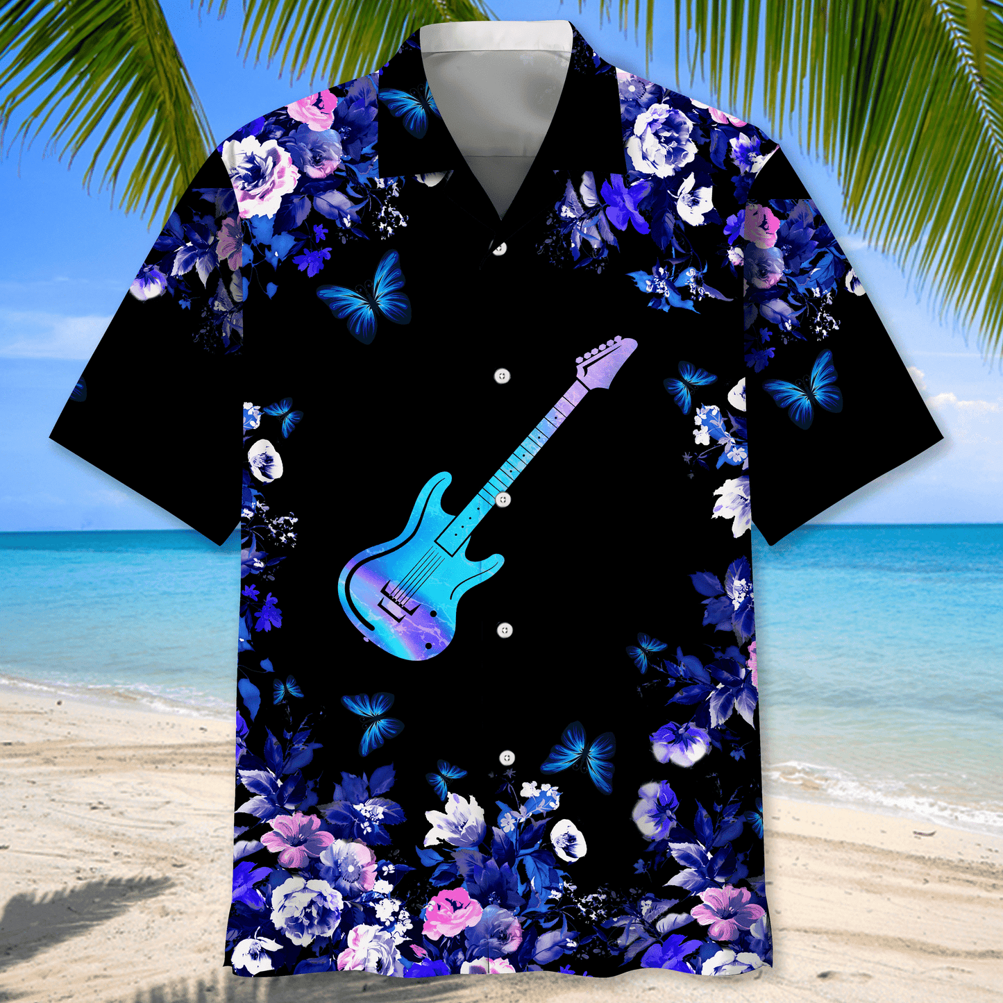 Guitar Nature Tropical Hawaiian Shirt for men and women, Guitar Player Shirt, Gift for Guitarist, Guitarist T-Shirt, Guitar Player Gift HO2979