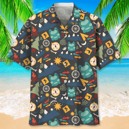 Camping Bigfoot Hawaiian Shirt for Men, Camping Shirt, Adventure Shirts HO2975
