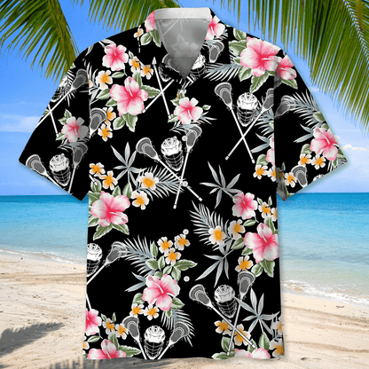 Lacrosse Blue Nature Hawaiian Shirt for Men, Lacrosse life shirt, Lacrosse player gifts HO2969