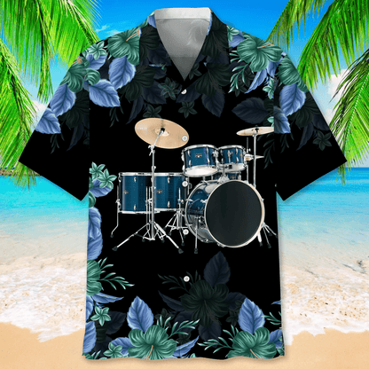 Drum Usa Hawaiian Shirt, Drum Nature Flower Hawaiian Shirt for men HO2976