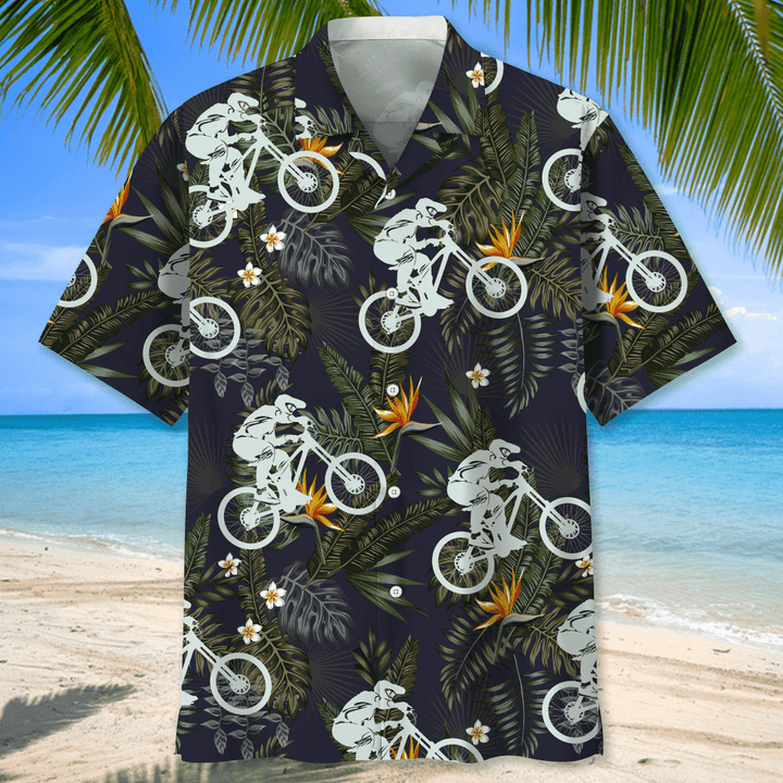 Mountain Bike Hawaiian Nature Hawaiian Shirt, Mountain Biker Shirt, Camping Gift HO2981