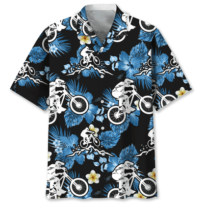 Mountain Bike Nature Hawaiian Shirt, Short Sleeve Summer Vacation Beach Shirts for men HO3406