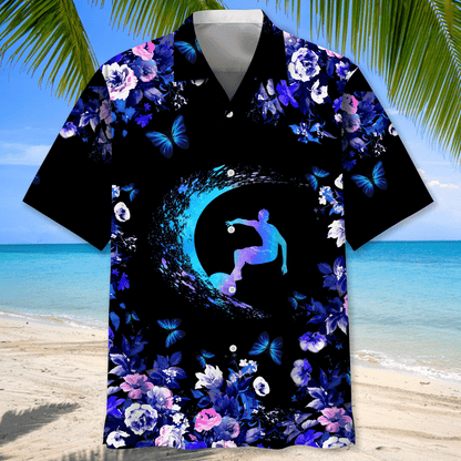 Surfing Hawaiian Nature Hawaiian Shirt, Aloha Shirts Short Sleeve Beach Holiday Casual Shirts HO2986