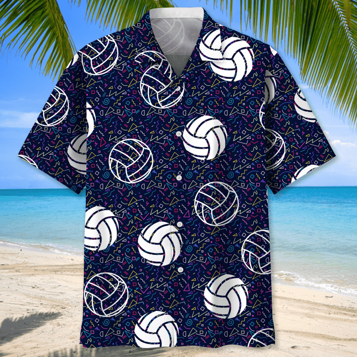 Volleyball american flag Flower Hawaiian Shirt, Volleyball Shirt, Sports Team Group Shirts HO2987
