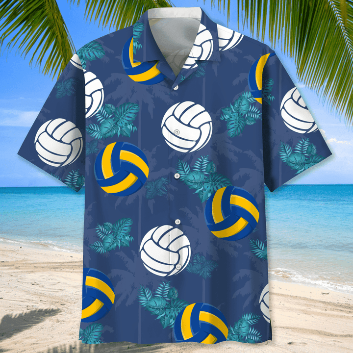 Volleyball american flag Flower Hawaiian Shirt, Volleyball Shirt, Sports Team Group Shirts HO2987