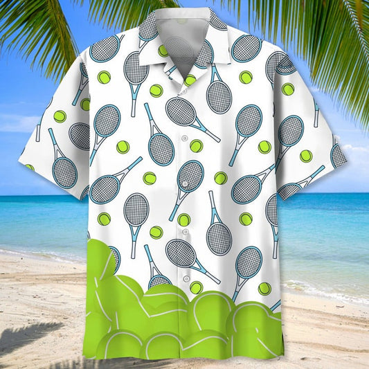 Tennis Lovers Hawaiian Shirt, Short Sleeve Summer Vacation Beach Shirts for men HO3391