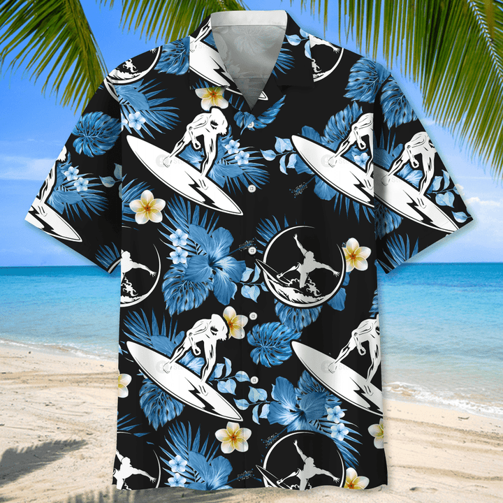 Surfing Nature Hawaiian Shirt, Short Sleeve Summer Vacation Beach Shirts for men HO3389