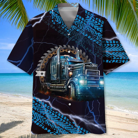 Trucker Light Hawaiian Shirt, Gift for trucker HO2989